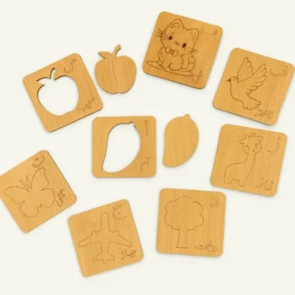 URDU ALPHABETS WOODEN STENCILS WITH PICTURES